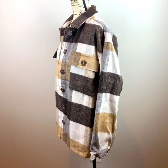 Jodifl Western Style Plaid Shirt Jacket Shacket NEW! - Picture 12 of 15